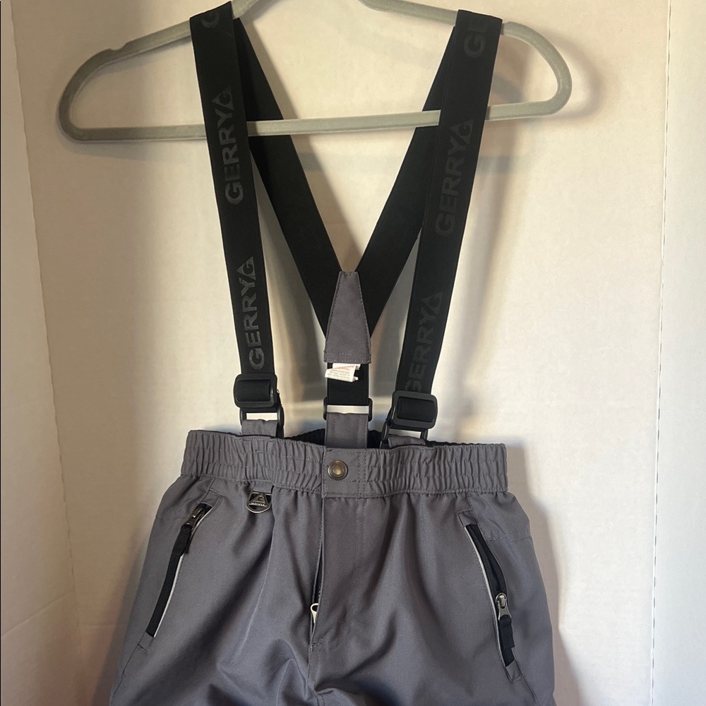 Gerry Weber Gray Kids Bottoms with Black Suspenders